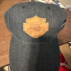 Gray Cap with Tan Logo Patch reading Phil’s